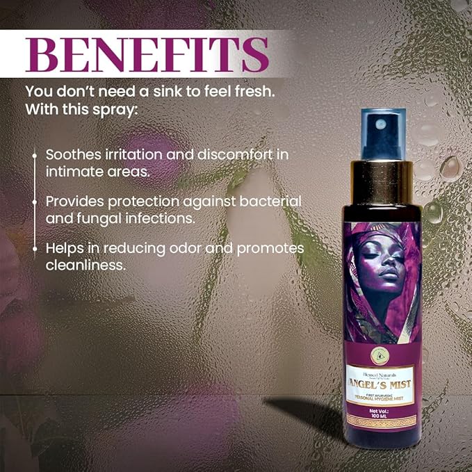 Blessed Naturals Angel's Mist | Ayurvedic Personal Hygiene Mist for Intimate Care (100 ml)