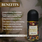 Blessed Naturals Fixit Pain Roll | Ayurvedic Roll-On for Muscle and Joint Pain Relief (50 ml)